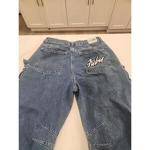 Fubu x forever 21 Cargo blue Jeans Pant baggy Street style size Large